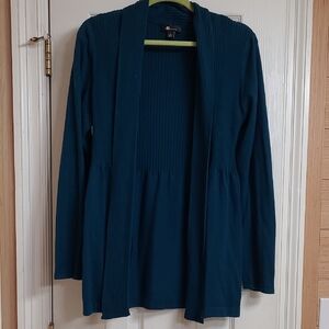 AB Studio Women's Deep Teal Cardigan Sweater